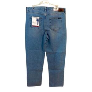 Calvin Klein women’s Jeans, raw hems, blue, 14